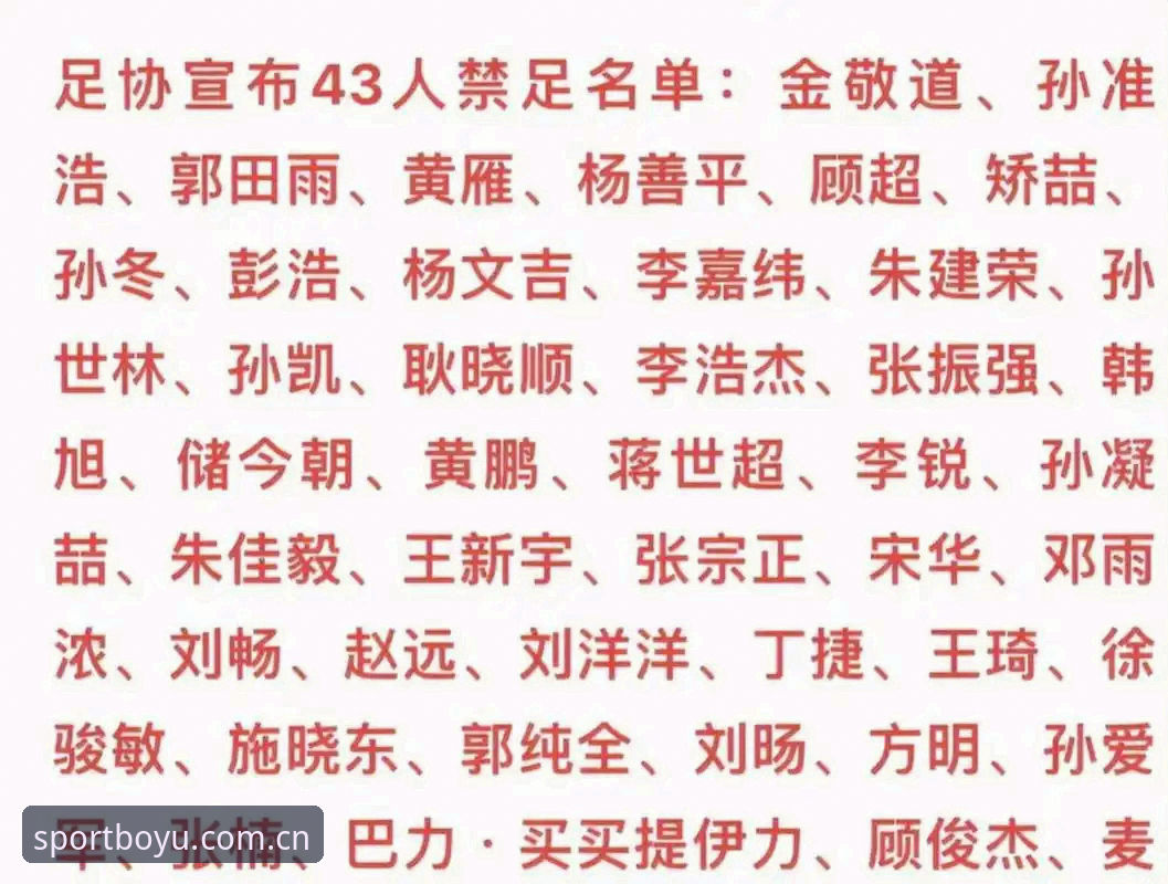 足协禁足名单深度对比分析：终身禁足vs五年禁足，博鱼体育用户如何看懂这场行业地震？